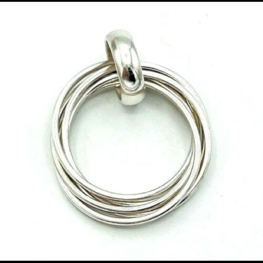 Silpada Five Ring Silver Slide Pendant